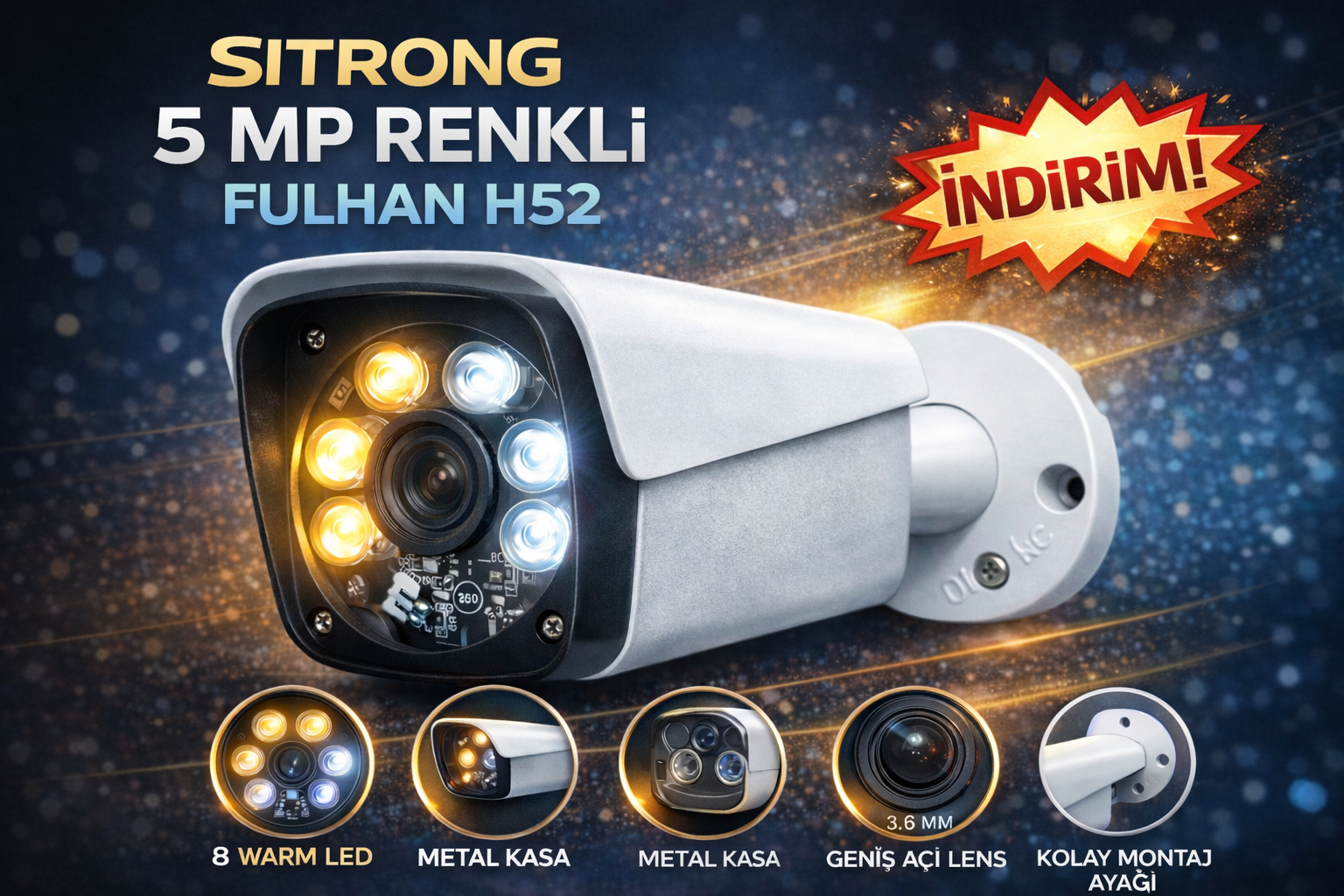 5 MP İP KAMERA RENKLİ