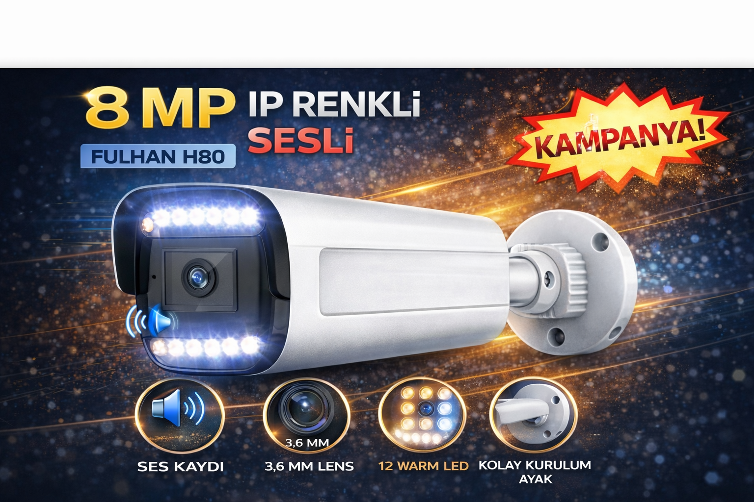 8 MP İP RENKLİ SESLİ FULHAN H80